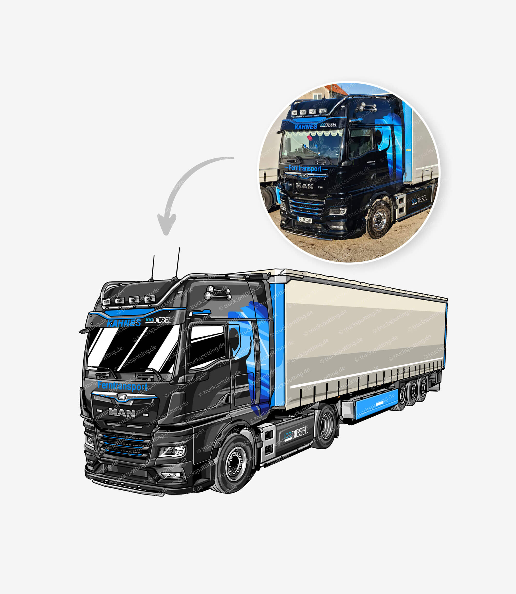 Dein Truck im Comic Style